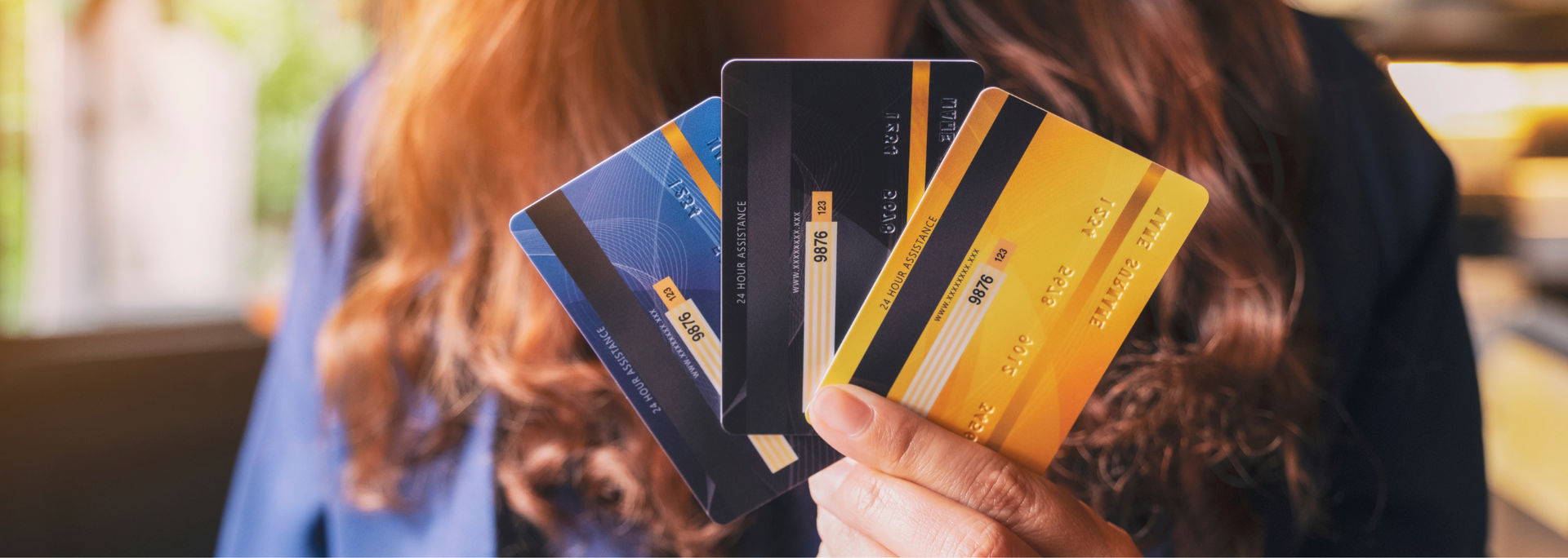 Picture of credit cards. 
