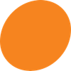A large orange circle on a white background