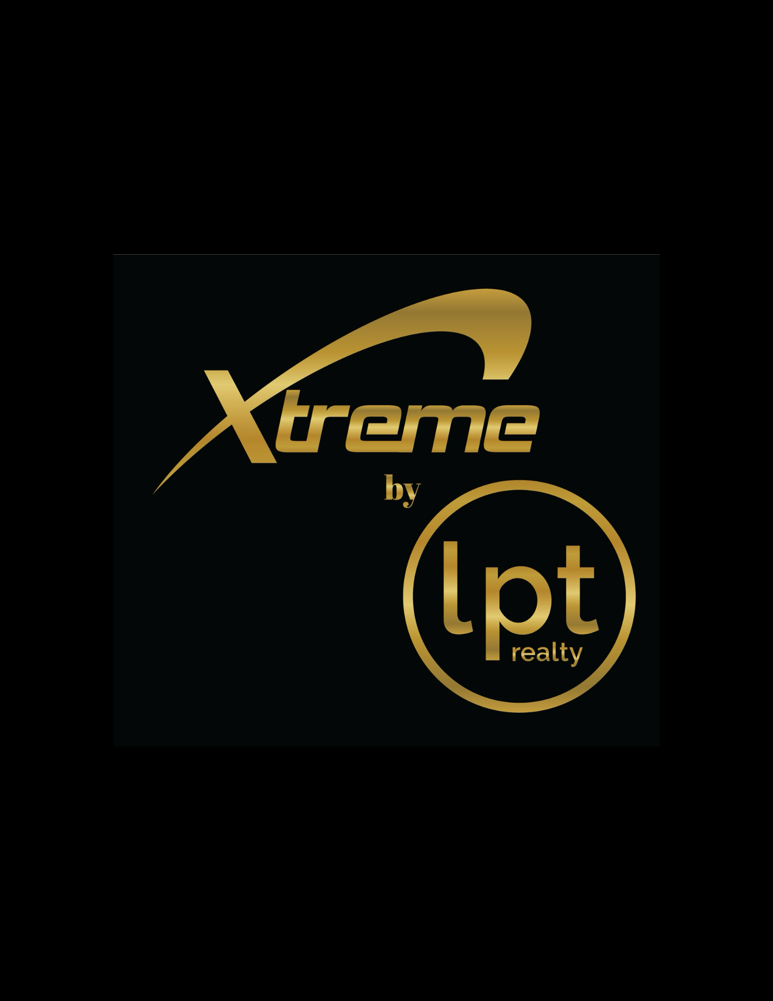 Black-and-gold “Xtreme by lpt reality” logo on a dark background