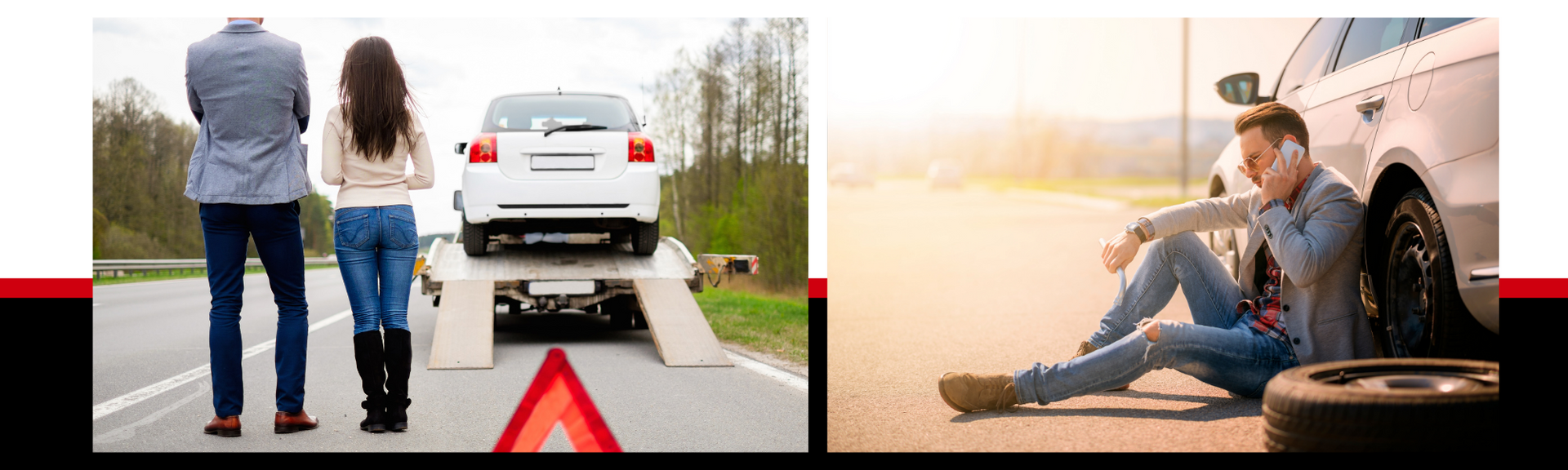 car being towed