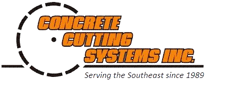 Logo for Concrete Cutting Systems Inc., with text 