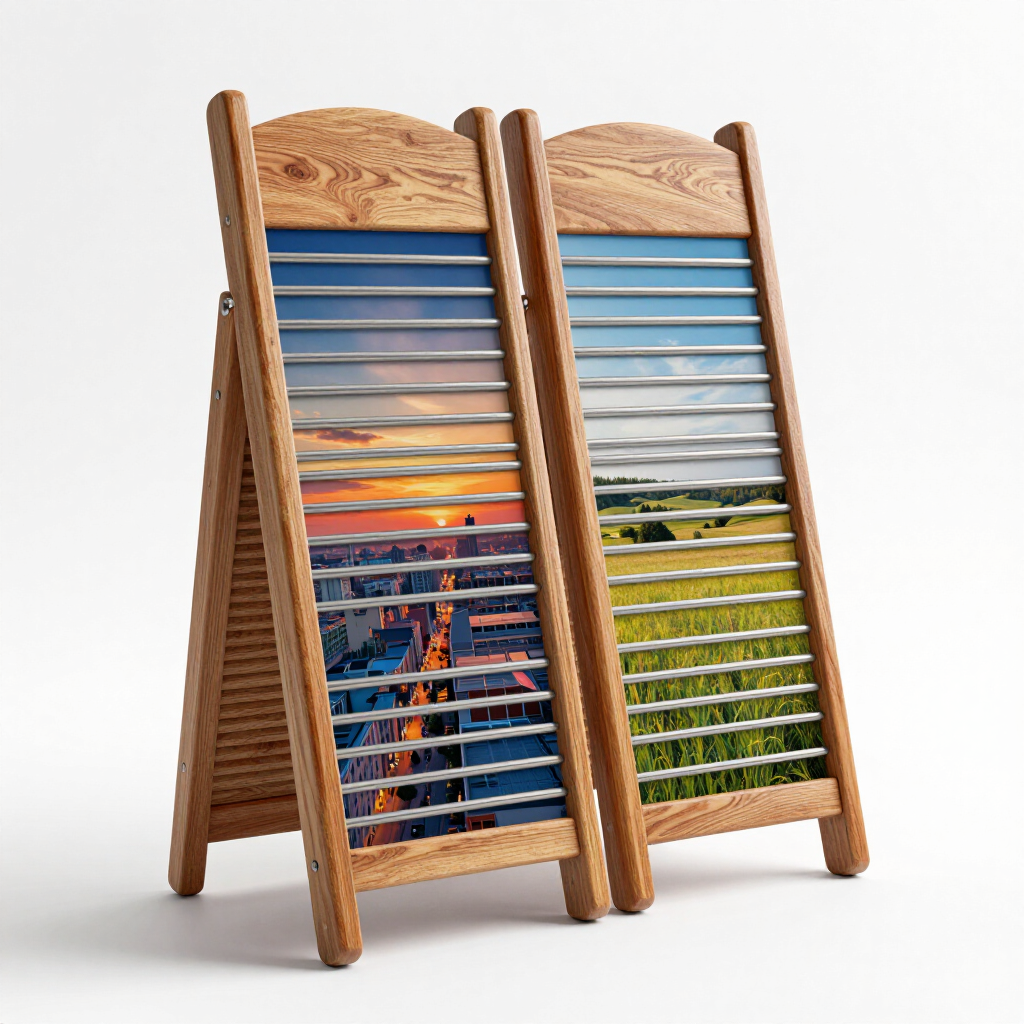 2 Washboards side by side.
