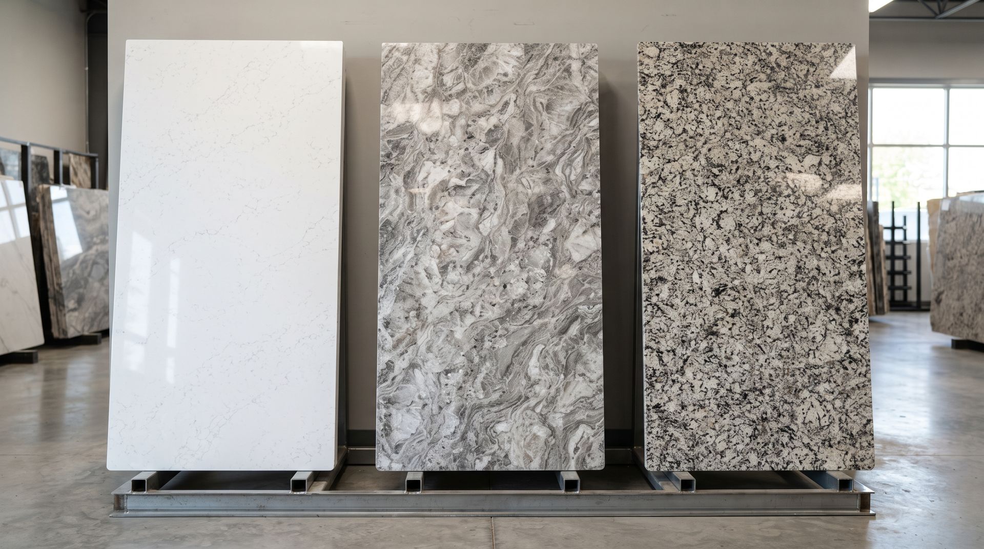Quartz vs quartzite vs granite countertop material comparison