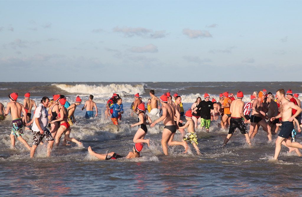 Nieuwjaarsduik 's-Gravenzande, 1 januari 2010.