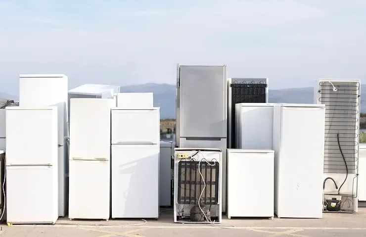 old appliances going to dump
