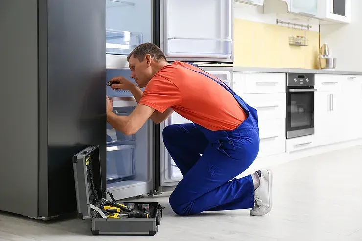 old appliance broken being fixed
