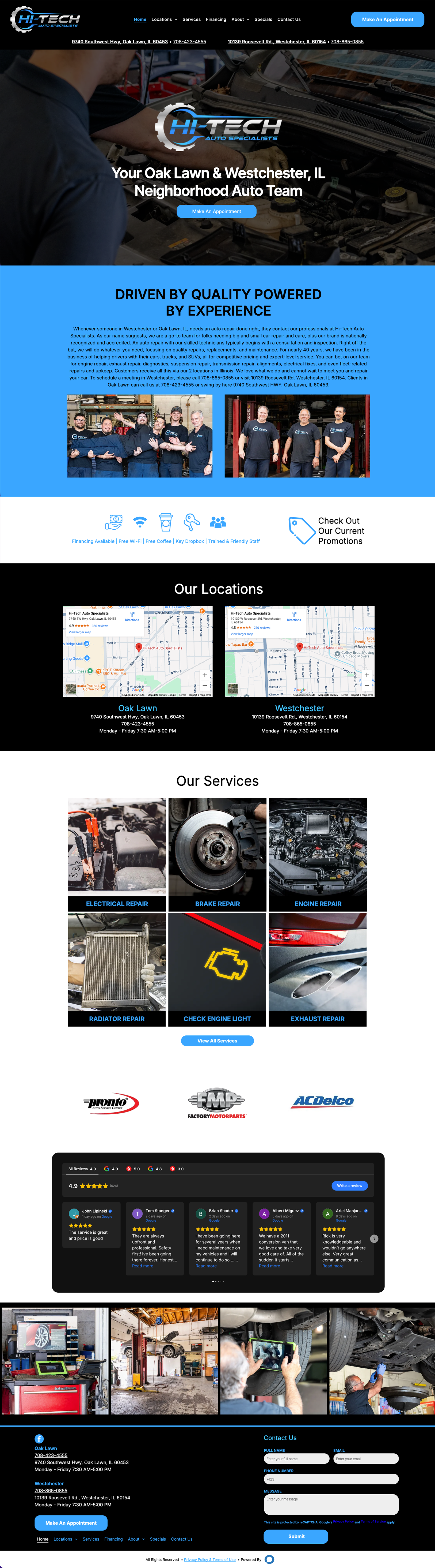A screenshot of the G-Tech website, showcasing their high-performance automotive tuning services and products.