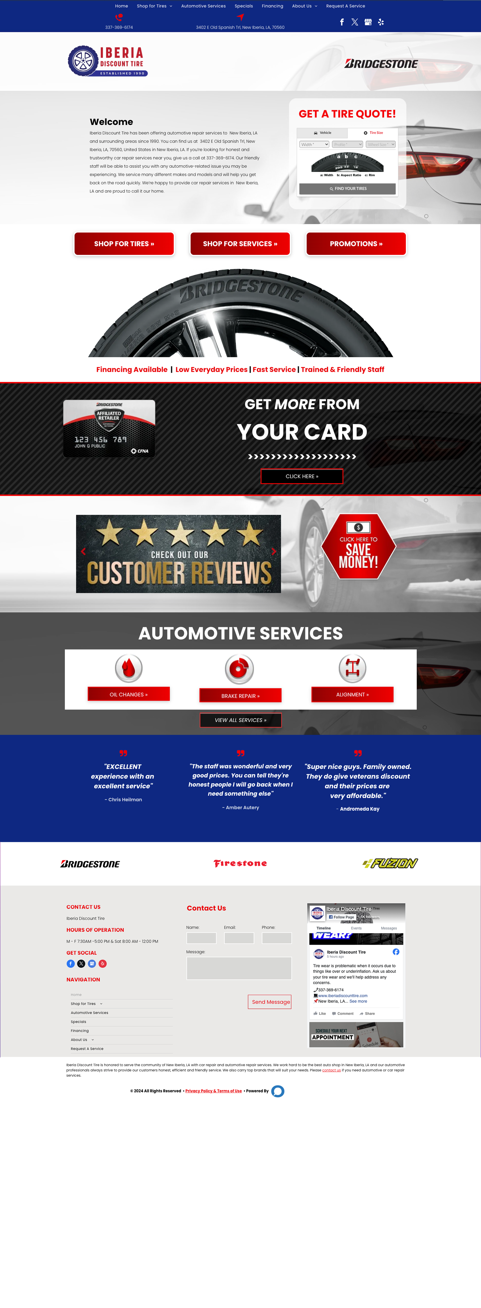 A website homepage for
