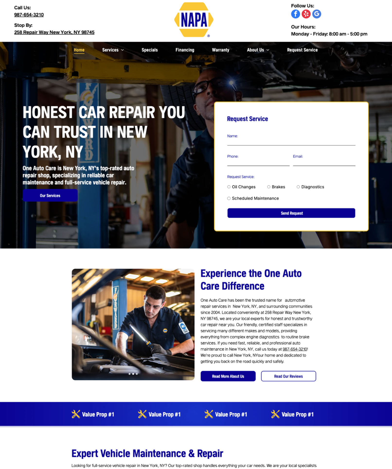 Homepage of the