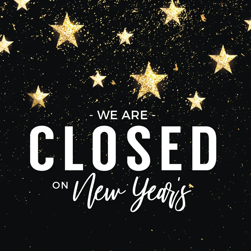 A black background with gold glitter stars and text that reads: 