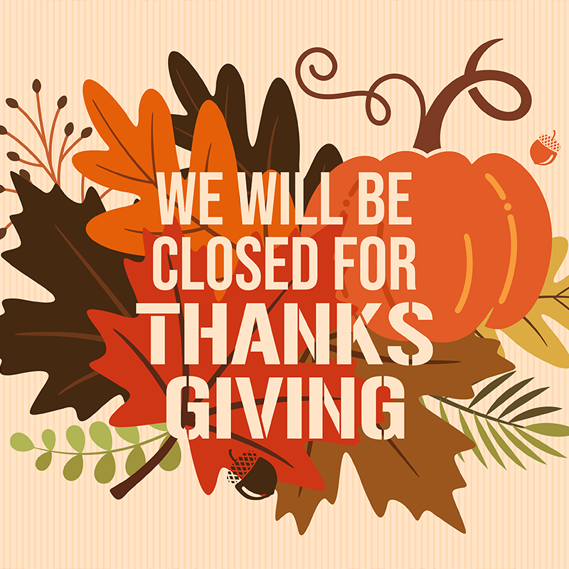 An autumn-themed graphic with fall leaves and a pumpkin that says, 