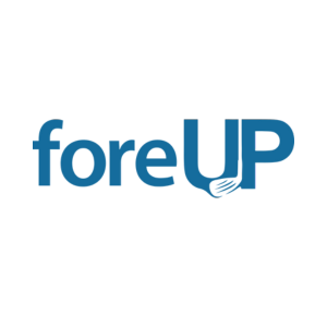 A blue foreup logo on a white background