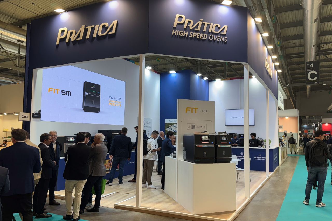 Trade show booth for Pratica, featuring 