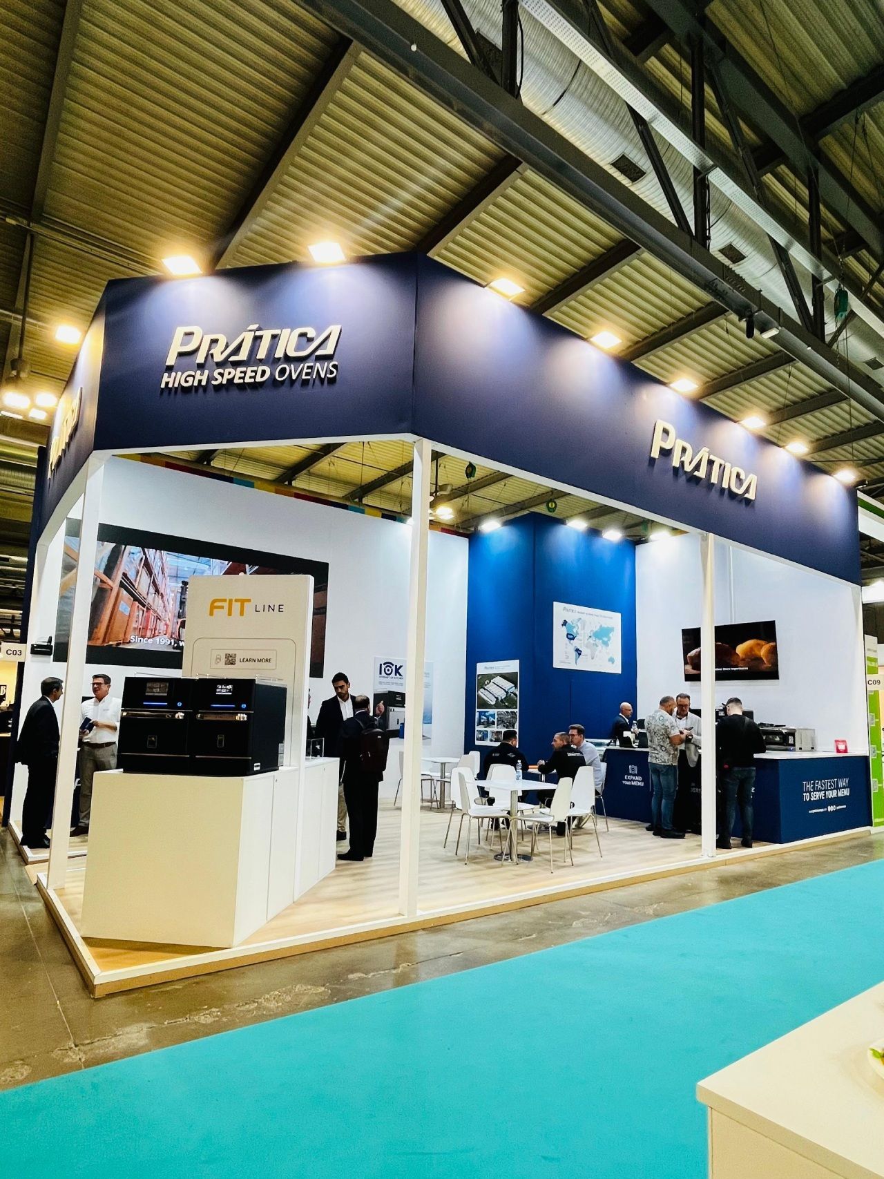 Trade show booth with 