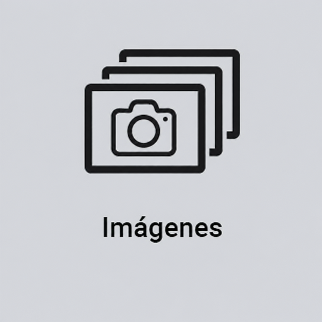 A stack of images with a camera in the middle.
