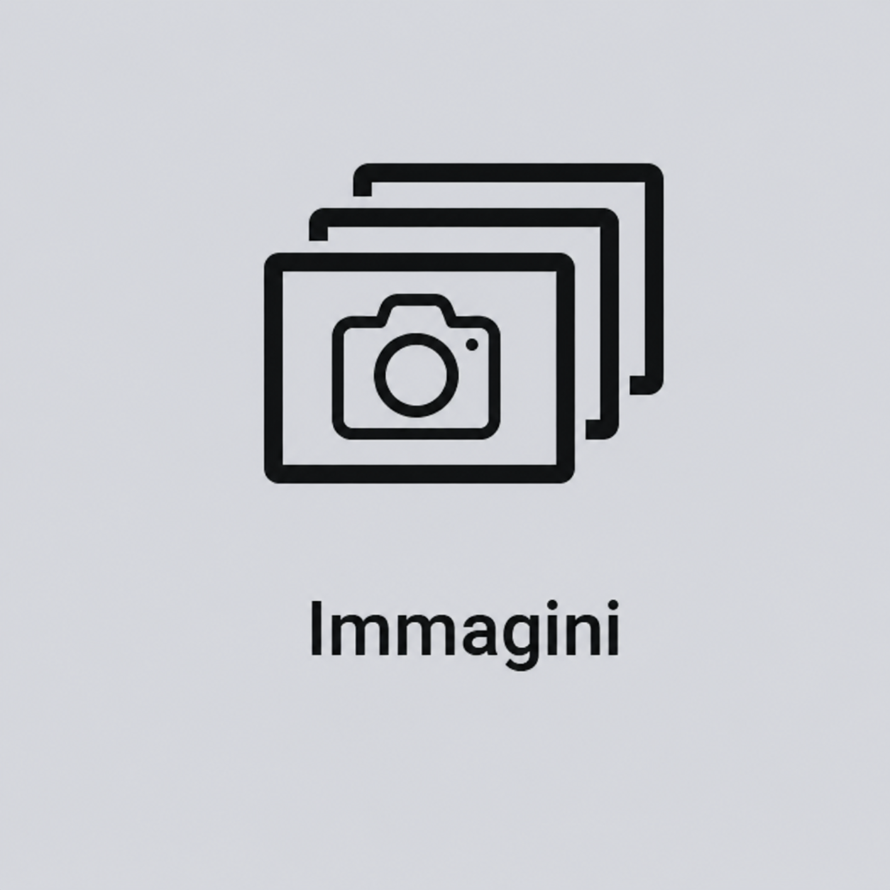 A stack of images with a camera in the middle.