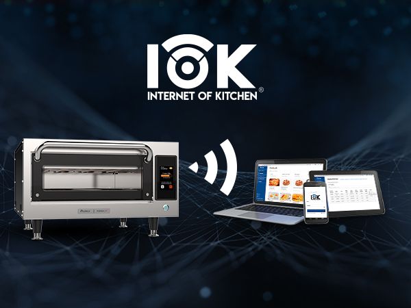 An oven is connected to a laptop and a cell phone.