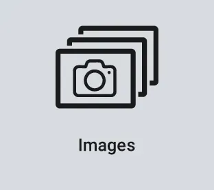 A stack of images with a camera in the middle.