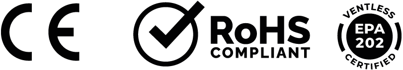 A ce rohs compliant logo on a white background