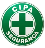A green and white logo with a cross in the center.