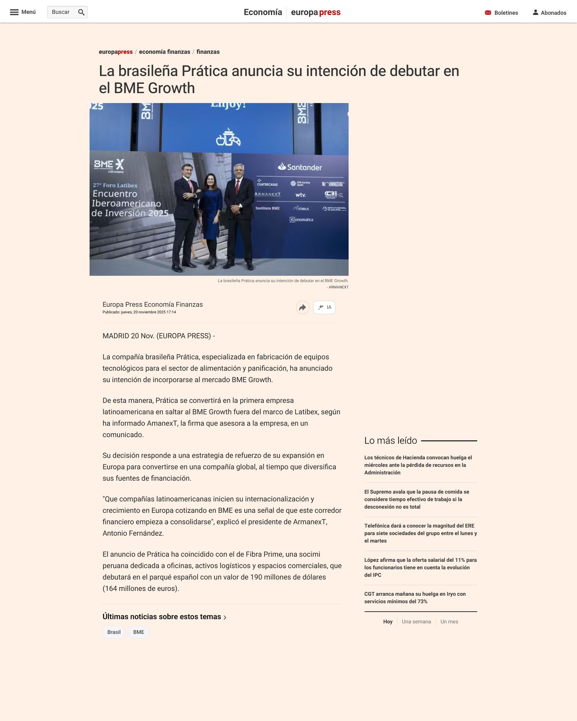 Three people standing in front of a backdrop, text: