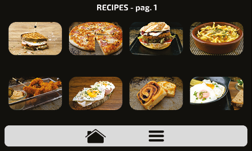 A screenshot of the recipes page on a phone