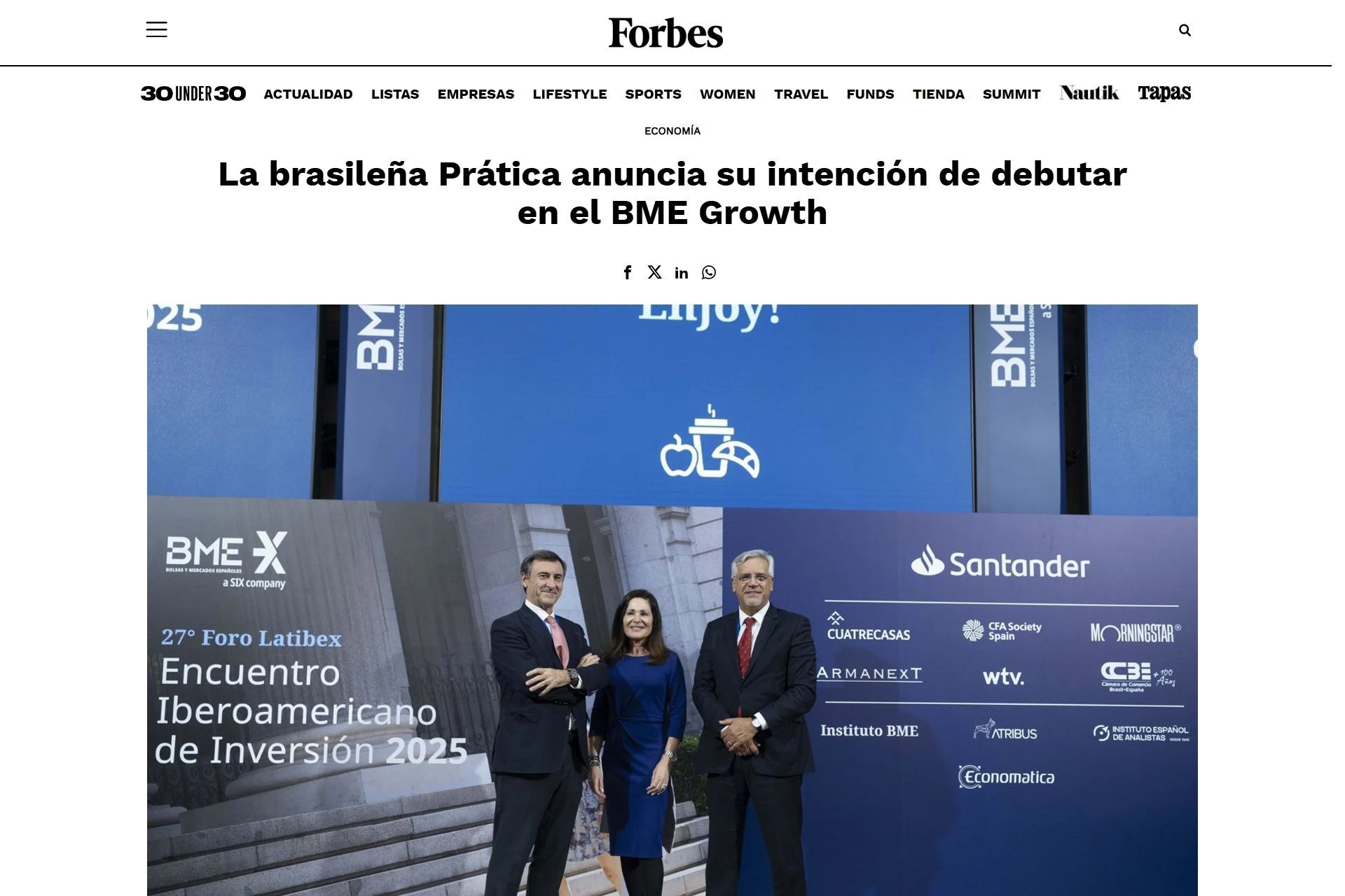 International Media Highlights Prática’s Plan for BME Growth