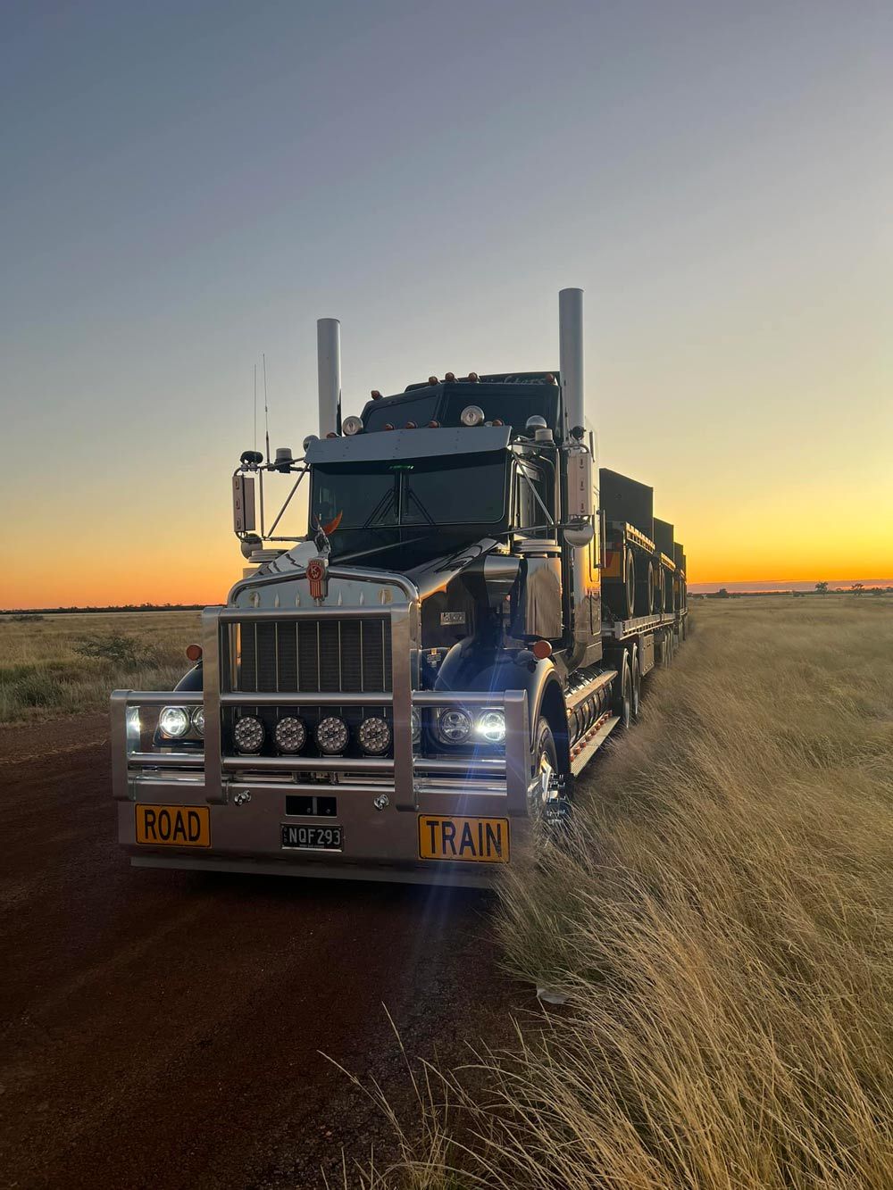 Transporting Trailer With Beautiful Landscape — NQ Freighters In Bohle QLD