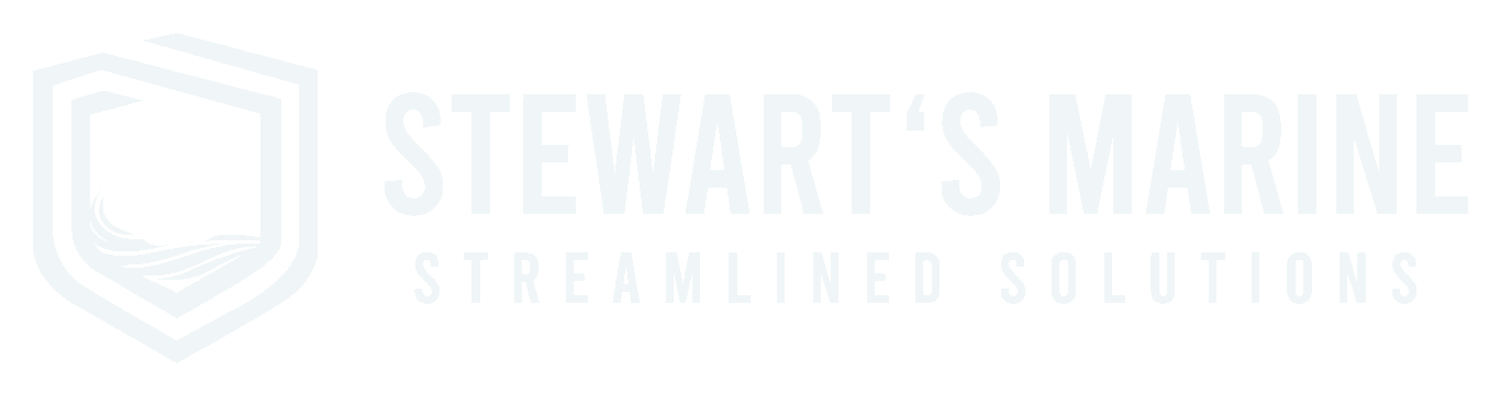 Stewarts Marine White Logo