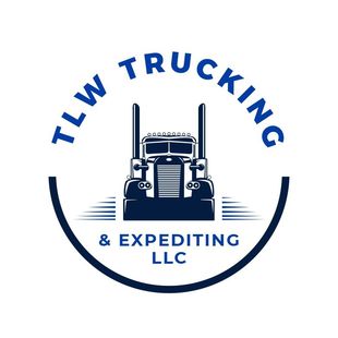 TLW Trucking logo with a blue semi-truck in a blue circle and text.
