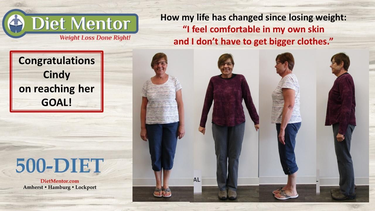 Before-and-after weight-loss ad with three women and text: “How my life has changed since losing weight”