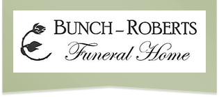 Bunch-Roberts Funeral Home logo on a white and pale green background
