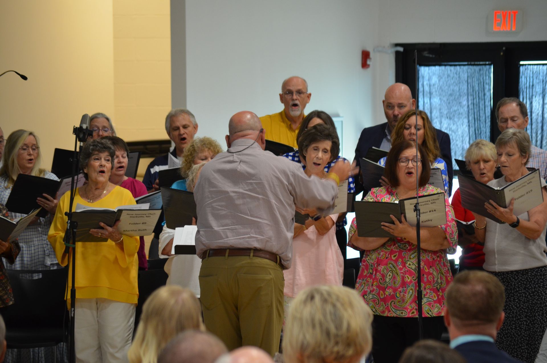 Adult choir, led by Shawn Sullivan, leads SGMC in worship