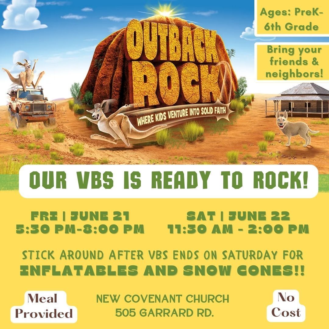 An advertisement for outback rock shows a kangaroo and a truck