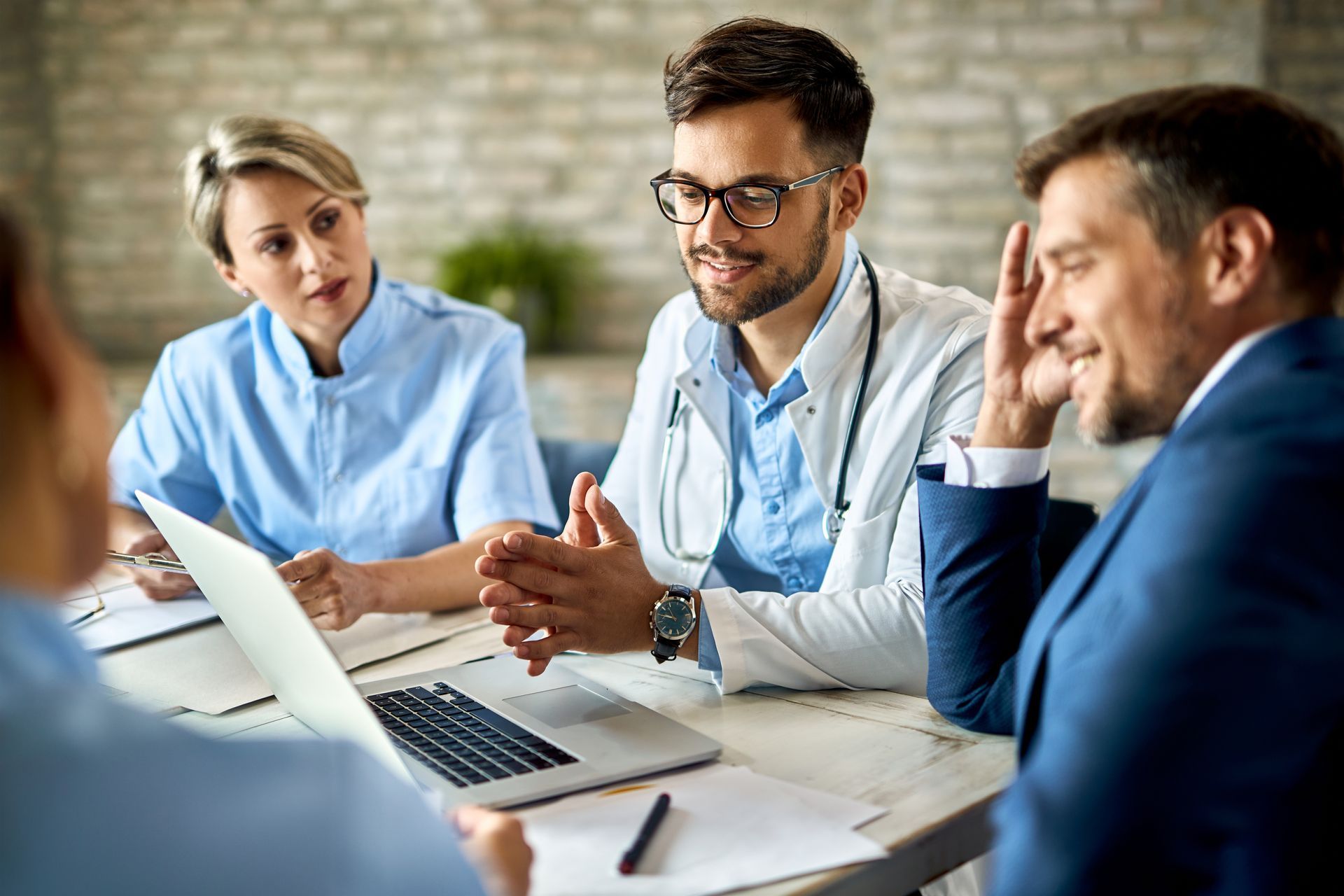 Discussing health insurance