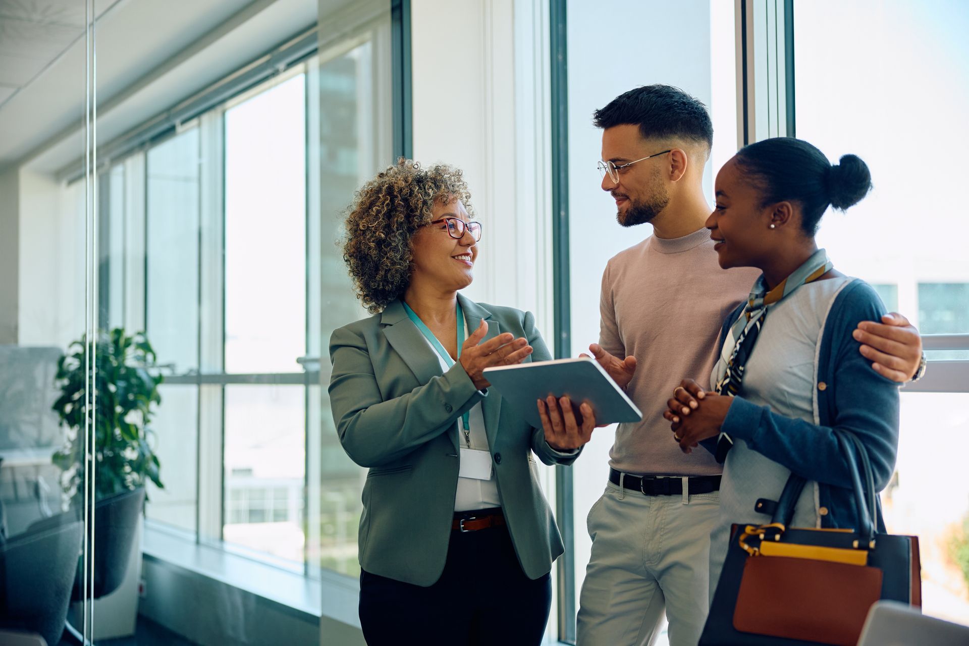 Discussing the business insurance