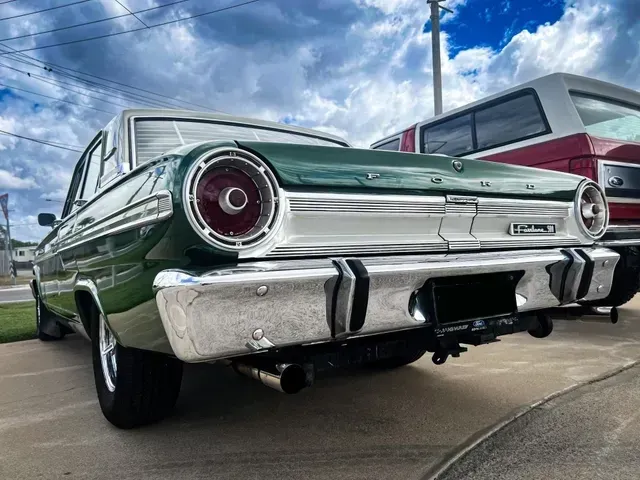 Green and White Classic Car Rear View — Aitkenvale Exhausts & Towbars Pty Ltd In Aitkenvale, QLD