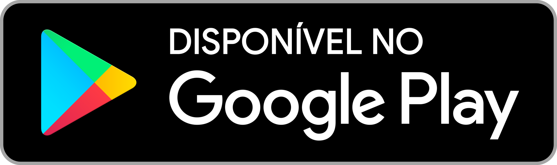 Botão com o logotipo do Google Play e o texto 
