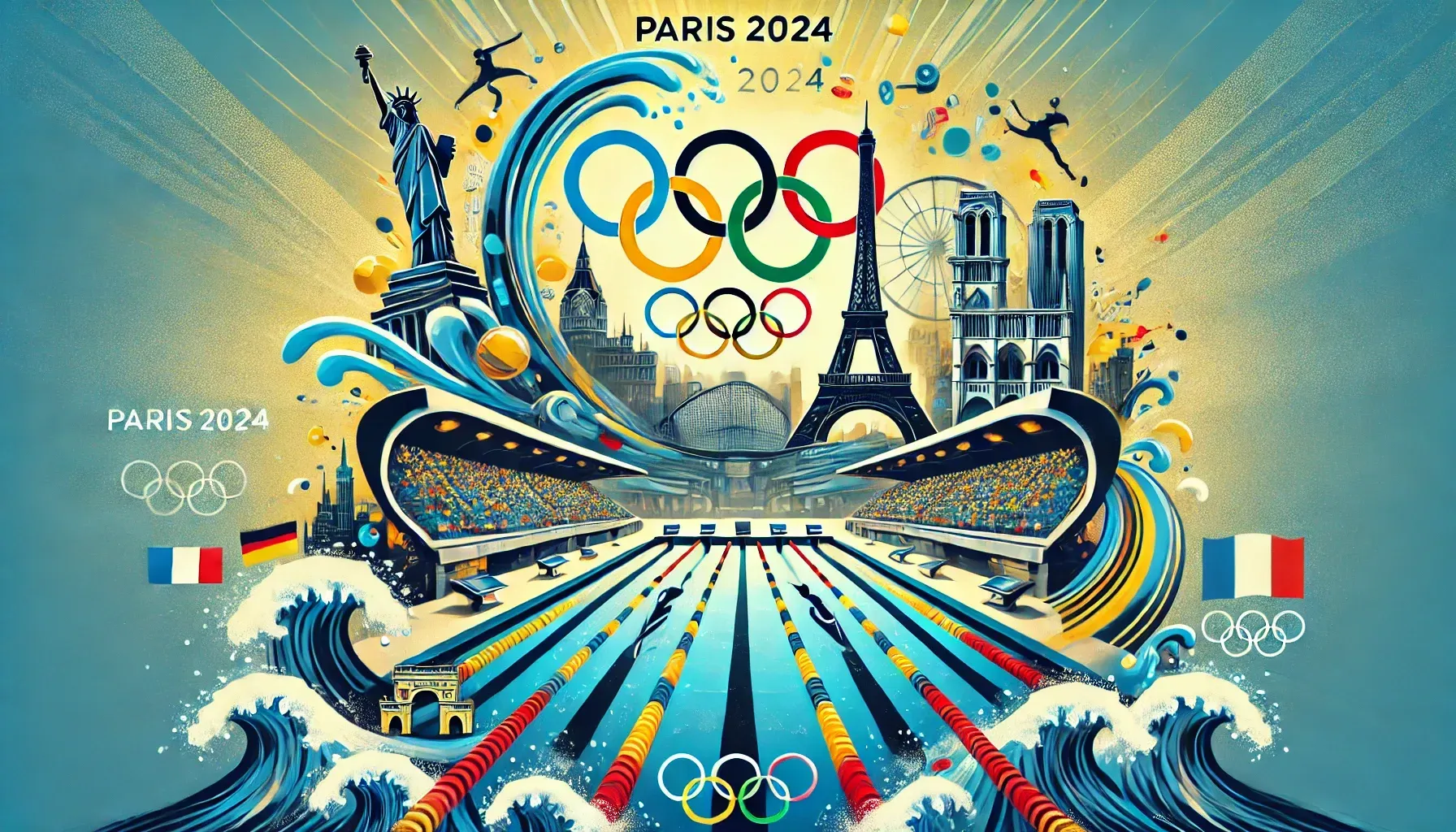 A poster for the olympics in paris in 2024