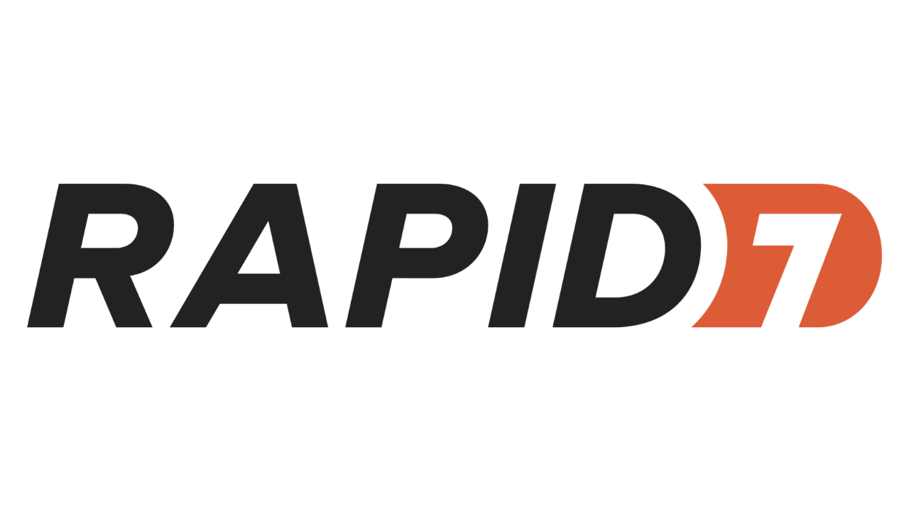RAPID7 logo in black, orange, and red on a white background