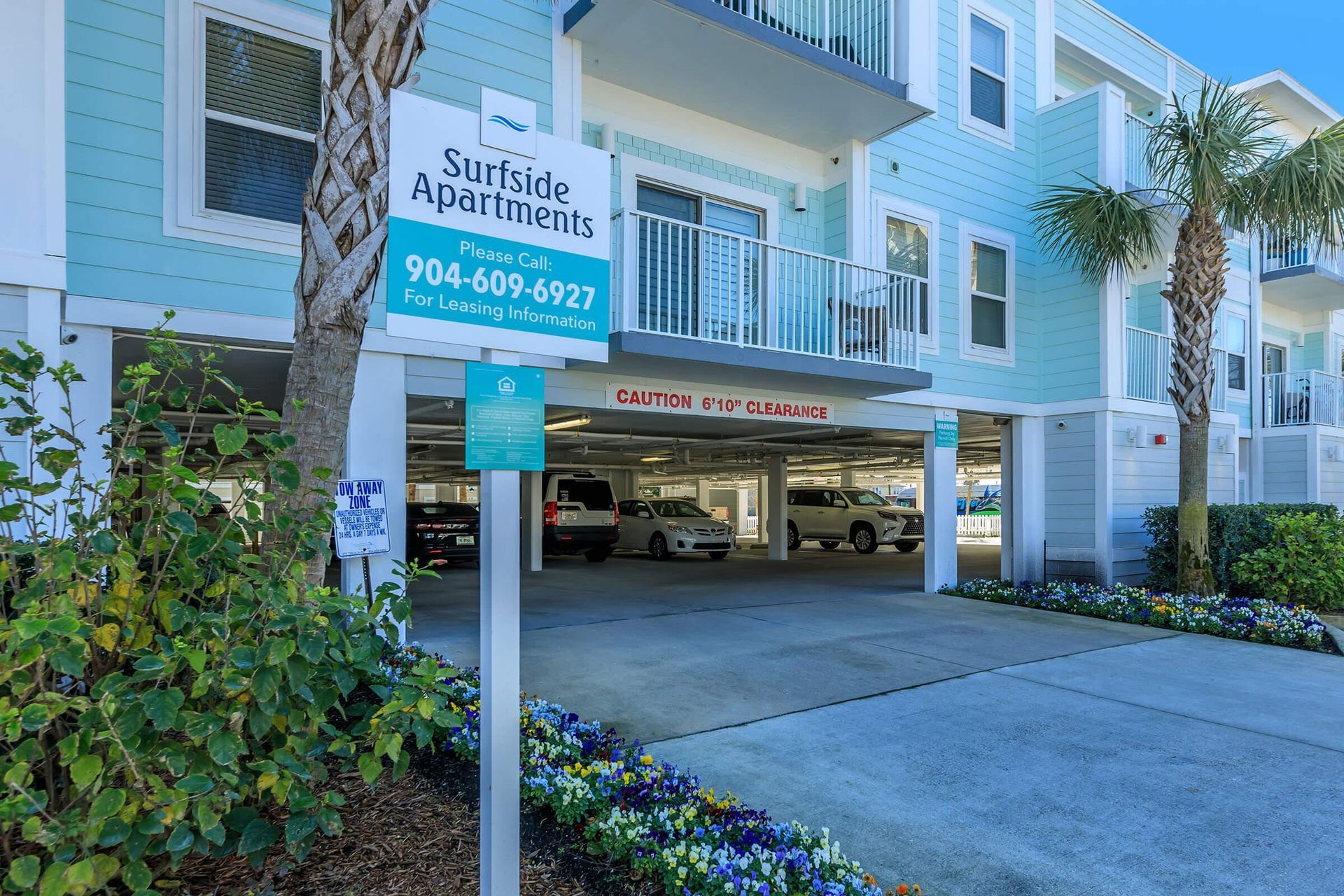 Covered parking at Surfside Apartments in Jacksonville Beach, Fl.