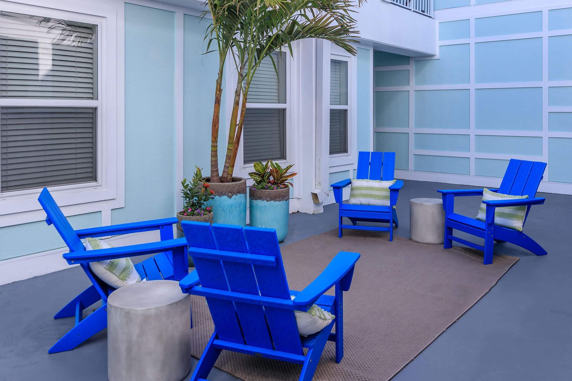 Patio at Surfside Apartments in Jacksonville Beach, Fl.
