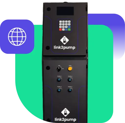 Um dispositivo preto que diz link2pump nele