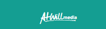 Allkill media logo in white on a teal background