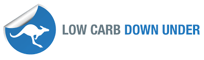 Blue kangaroo logo with the text “LOW CARB DOWN UNDER”
