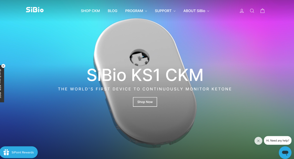 A screenshot of the website for sibio ks1 ckm
