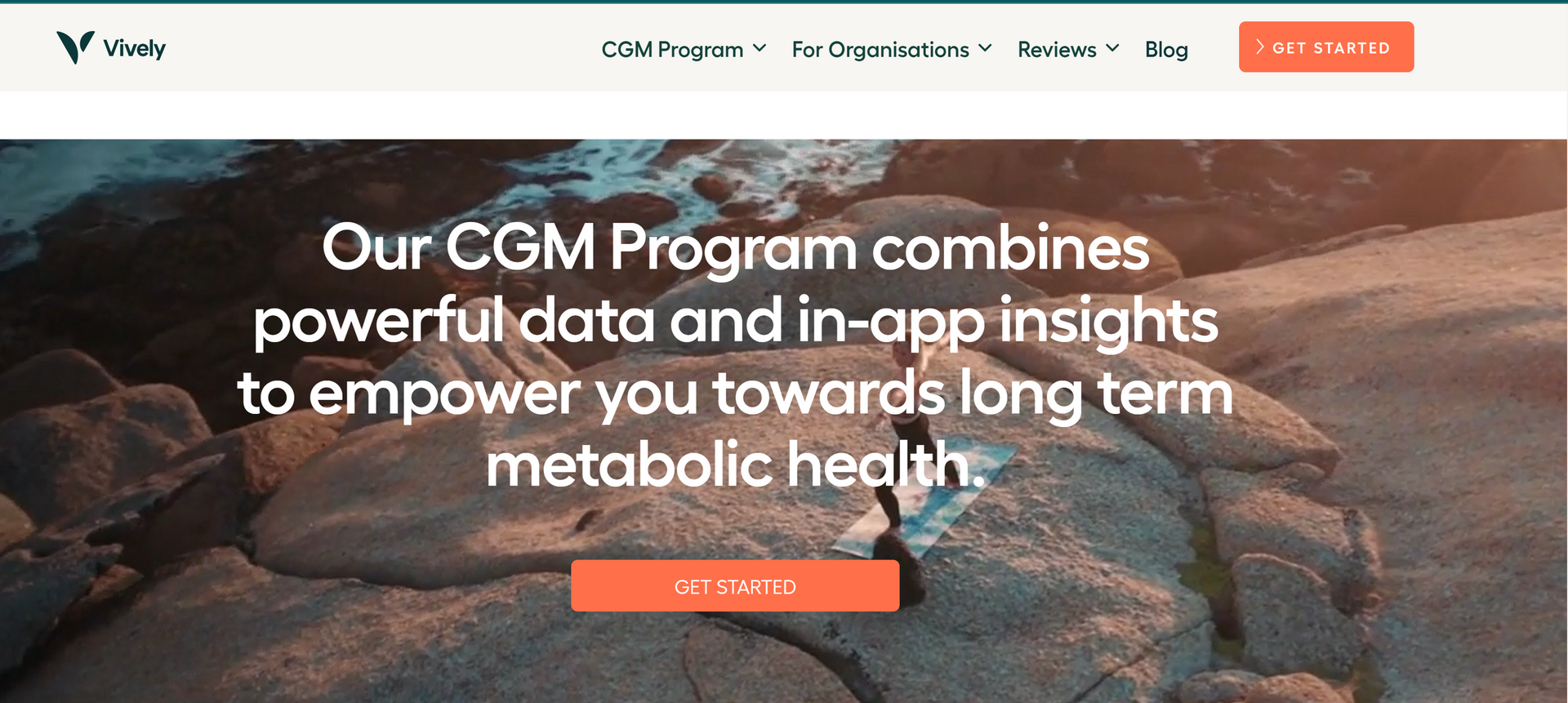 A screenshot of the cgm program website.
