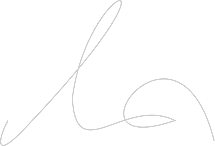 Thin light-gray looping line drawing on a white background