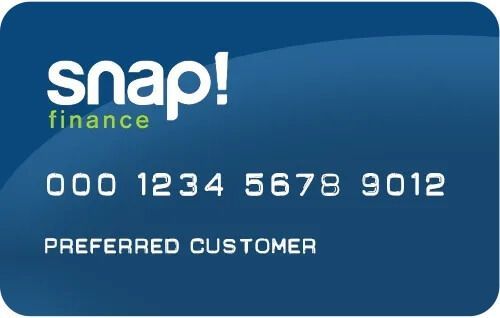 Blue Snap Finance card with card number and “Preferred Customer” text