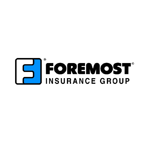Logo for Foremost Insurance Group. Blue and white